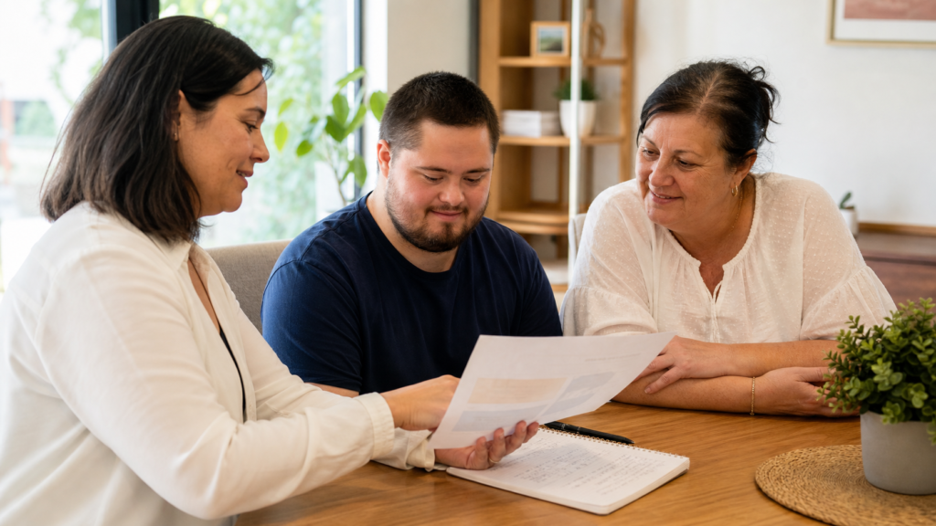 NDIS goals examples discussed with a Sydney participant and support worker
